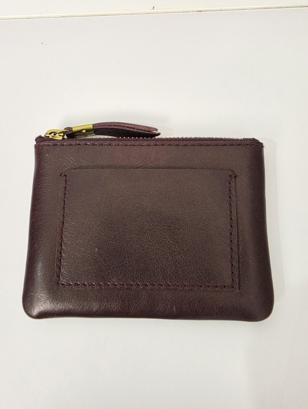 Madewell The Leather Pocket Pouch Wallet Dark Cabernet